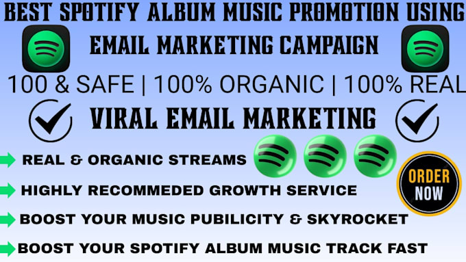 create email marketing campaign to promote spotify album promotion