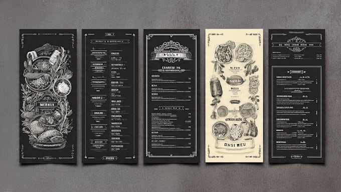 design amazing editable food restaurant menu