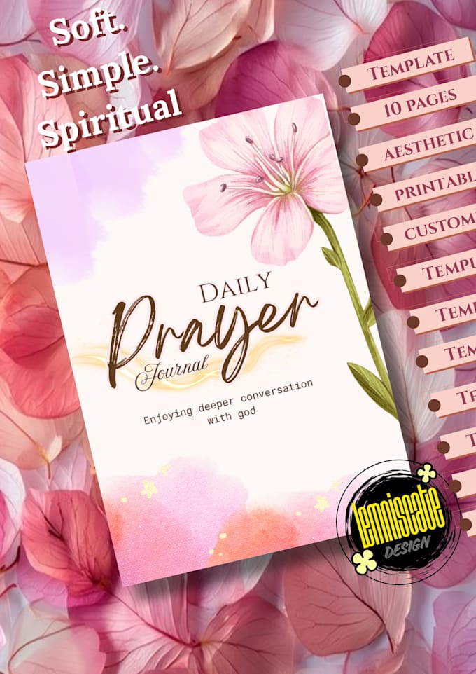 design an aesthetic daily prayer journal