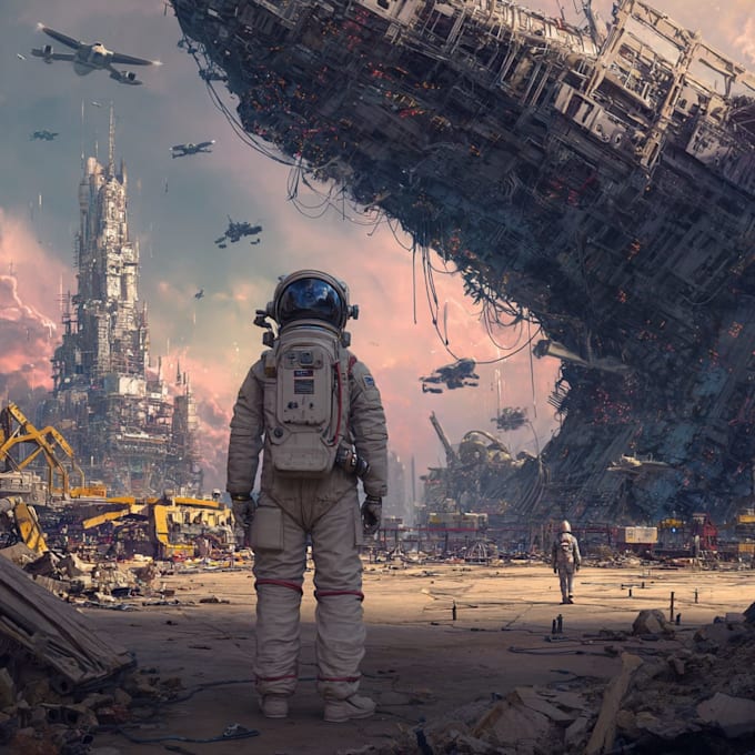 make sci fi illustration and sci fi concept art