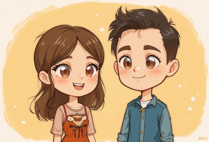 draw cute cartoon portrait