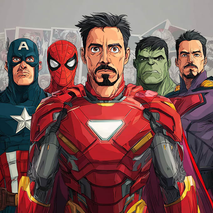 desing a superhero comic cartoon character