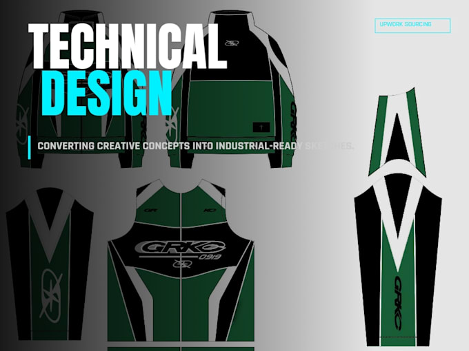 create tech packs for leather jackets and complex outerwear