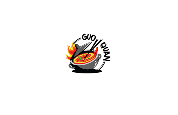 design tasty hot pot soup base brand logo