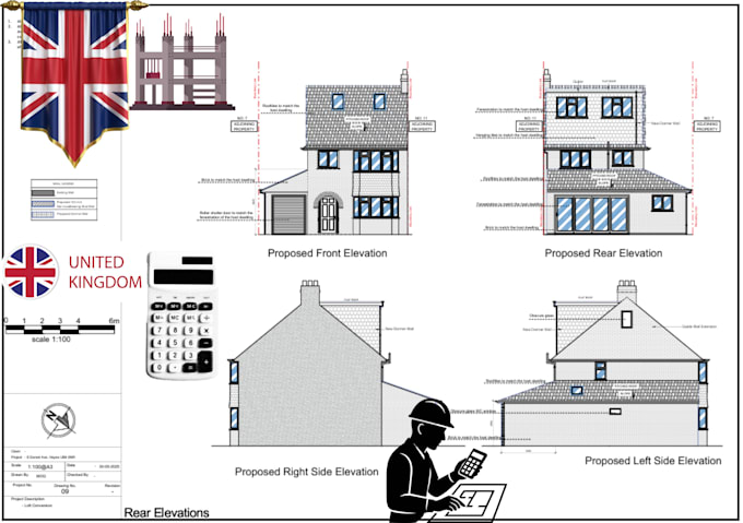 uk planning drawings, building regulations and structural calculations