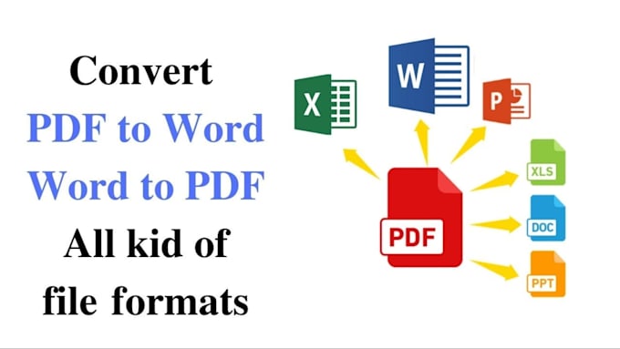 convert PDF to word, google docs, powerpoint, and provide fast typing services