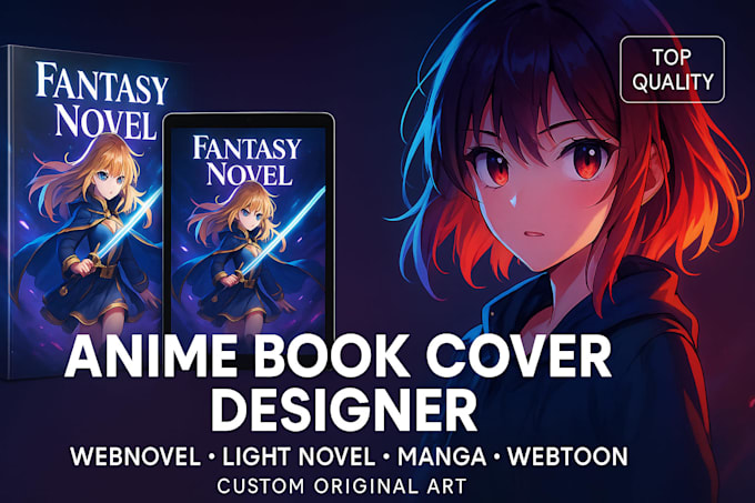 make professional light novel webnovel anime book covers
