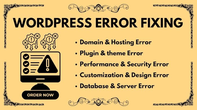 fix any wordpress error, bugs and critical issues