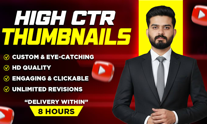 design professional and unique youtube thumbnails