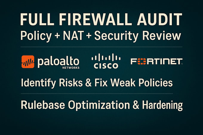 perform a security audit of your firewall rules and configuration