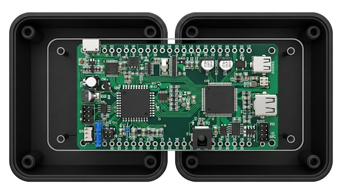design pcb and enclosure using eagle fusion360 or easyeda