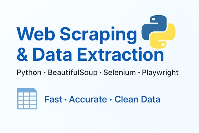 build web scrapers and extract data into CSV excel or json