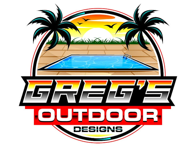 design unique pool logo