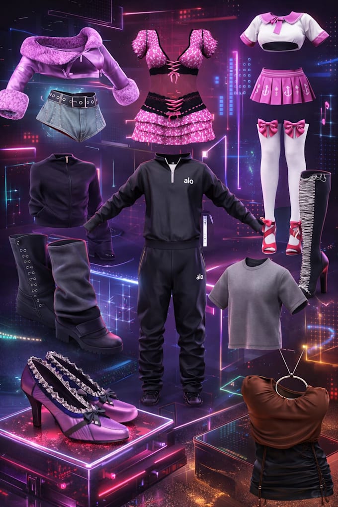 do 3d clothing mesh and texture for secondlife