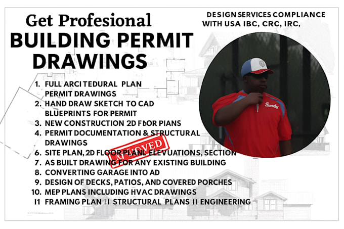 design code compliant permit ready drawings for deck garage patio home addition