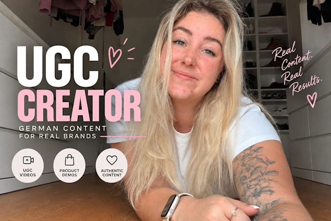 create authentic, professional ugc videos in german, deutsch