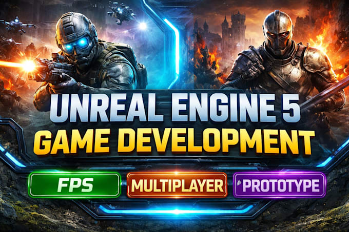 Desenvolver um jogo completo em unreal engine 5, multiplayer fps ou ...