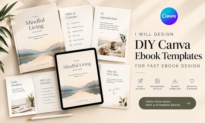 design DIY canva ebook templates for fast ebook design