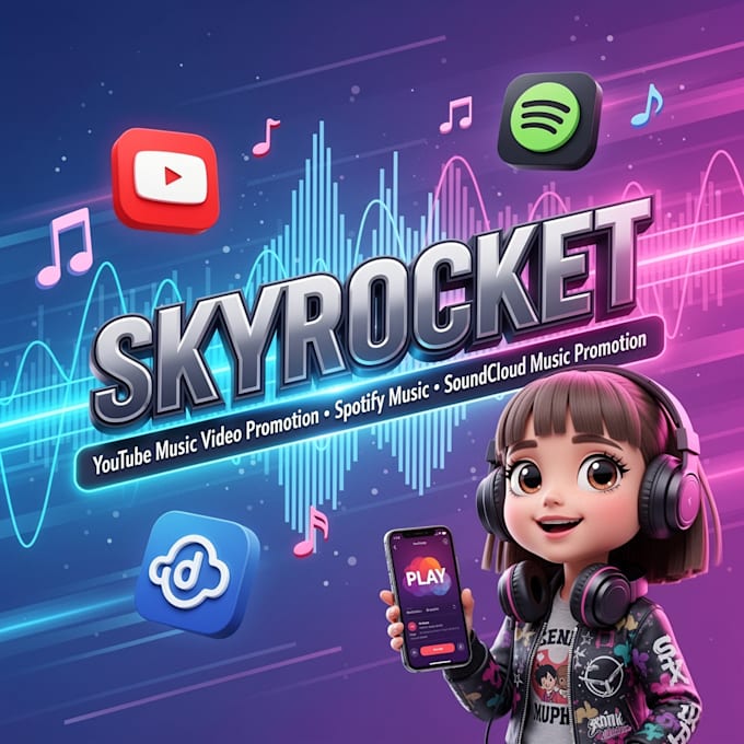 Skyrocket playlist youtube music video promotion spotify music ...