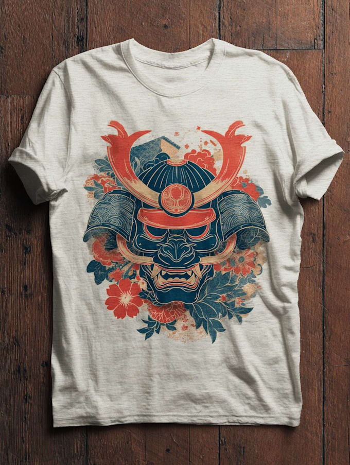 create t shirt design on japanese art
