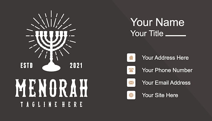 design unique excellent menorah logo for your brand