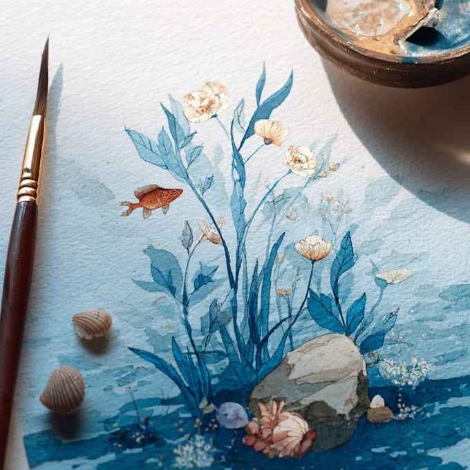 draw digital watercolor children book illustration