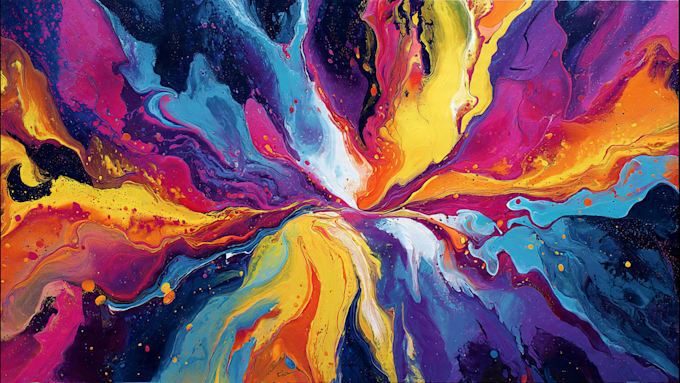 create digital oil abstract art