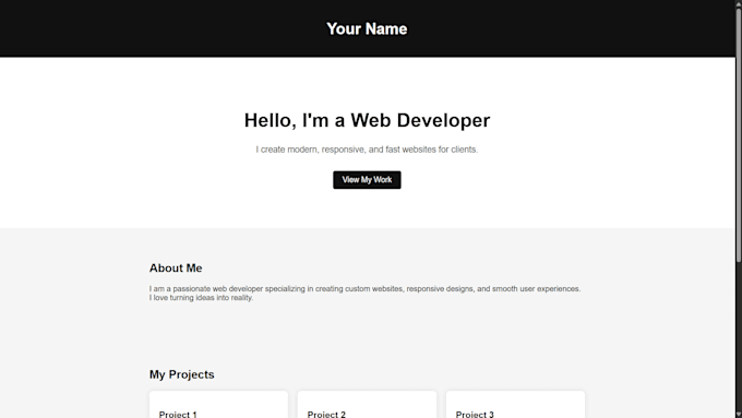 develop a responsive and modern website using HTML CSS js