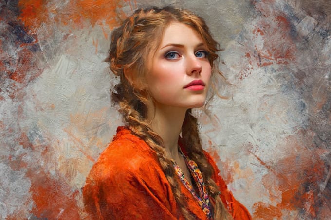 paint digital oil painting portrait