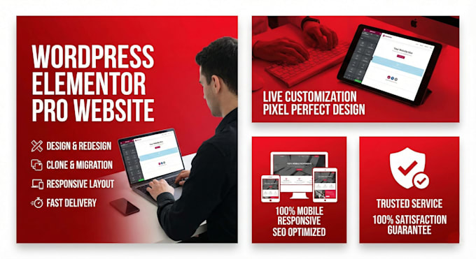 design or redesign wordpress elementor website using elementor pro