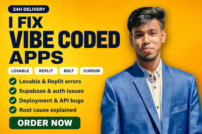 fix bugs and errors in your lovable replit or bolt vibe coded app