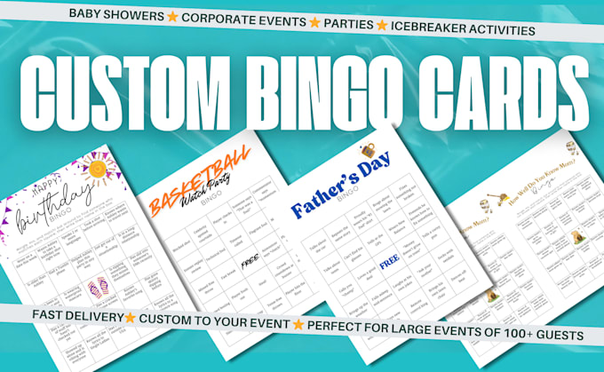 Create custom bingo cards for parties, baby showers, corporate events ...