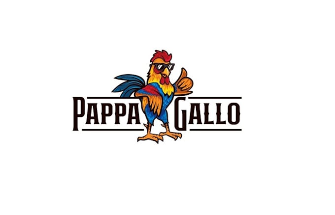 design unique daddy rooster logo