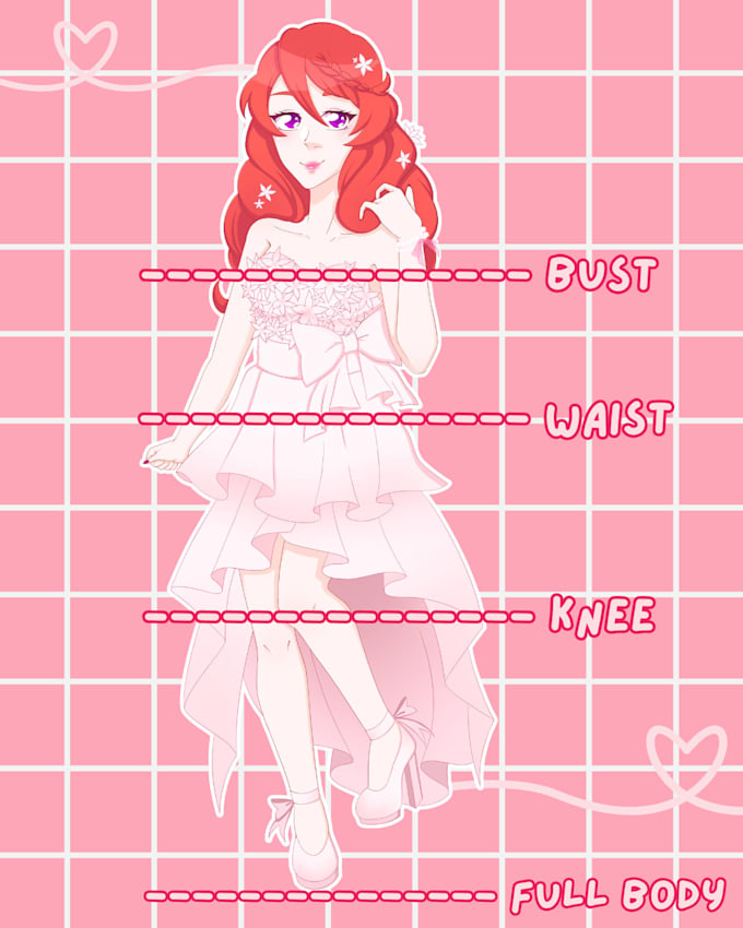 draw a bust up anime art commission