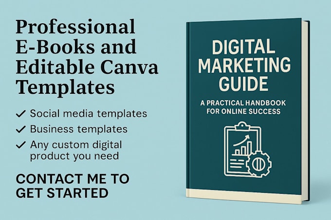 design professional ebooks and editable canva templates