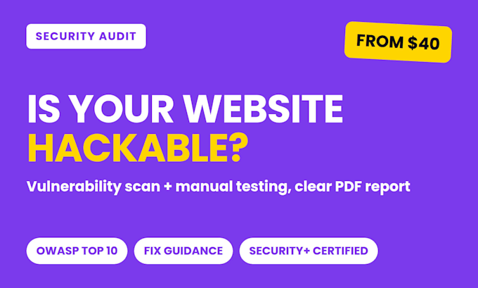 do website security audit and vulnerability scan with report