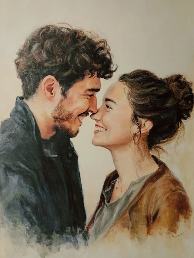 paint custom couple portrait