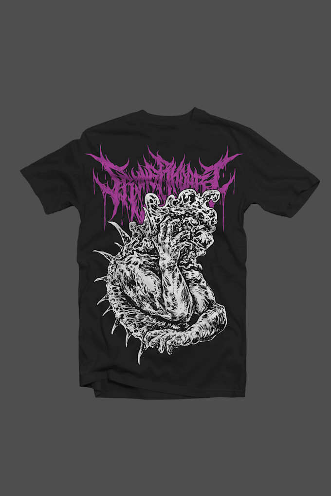 draw a death metal artwork for your streetwear