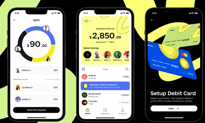 develop an online payment app p2p money transfer app fintech app wallet app