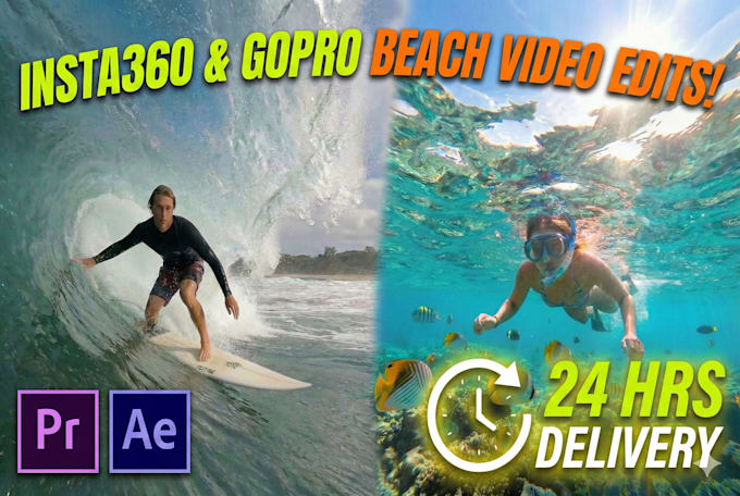 edit insta 360,gopro beach videos in 24 hours