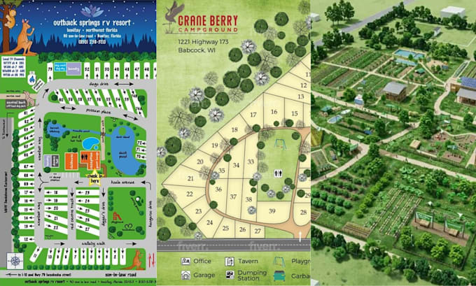 do land survey site layout map, property sketch rv park layout campground design