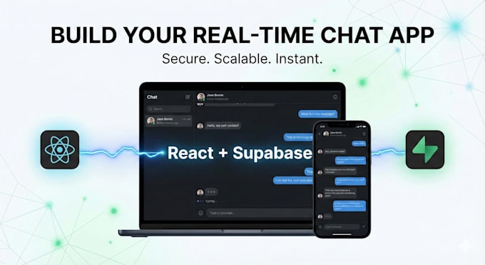 build a react real time chat or messaging app with supabase