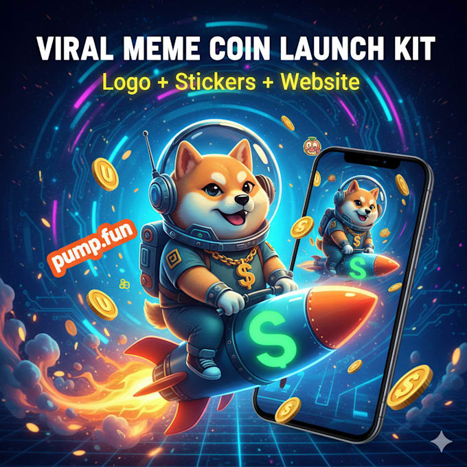 create a complete pumpfun meme coin launch kit and website