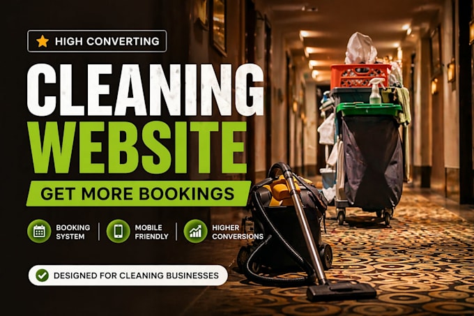design a cleaning service landing page wordpress website