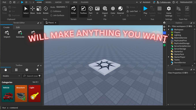 script or build anything in roblox studio