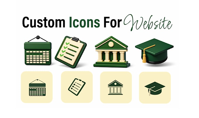 do custom svg png icons for website