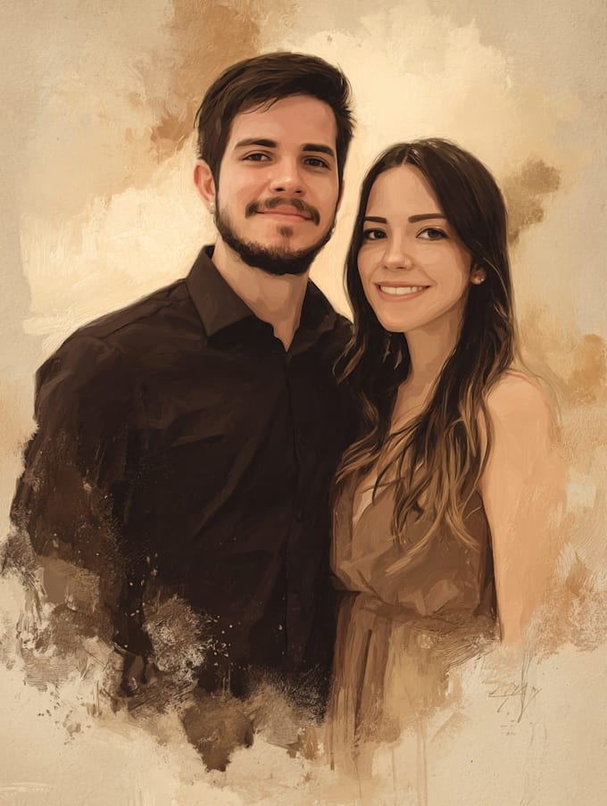 make a faceless couple illustration couples portrait