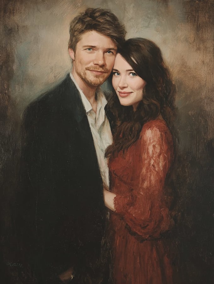 draw couple portrait illustration