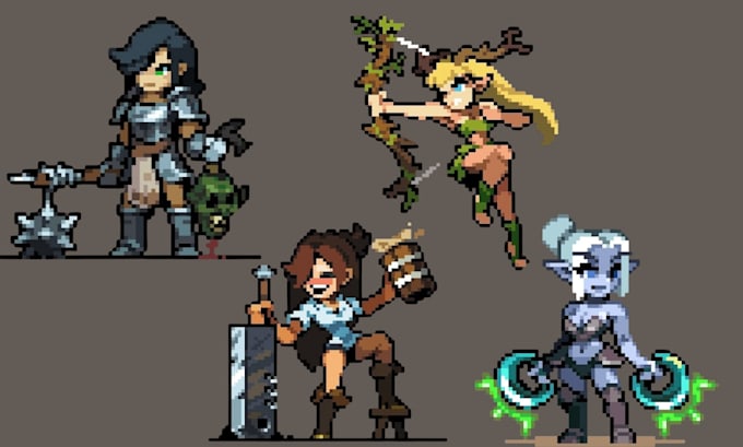 Créer une animation de sprite sheet de personnage pixel art nsfw pour l ...