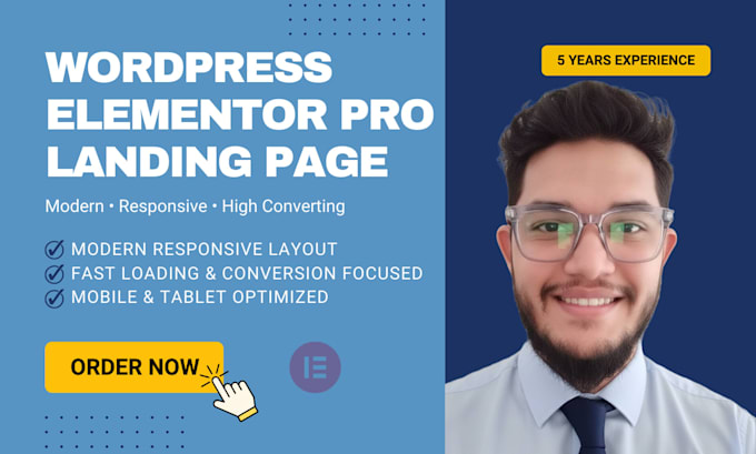 design a high converting wordpress elementor pro landing page